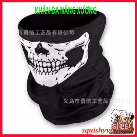 Khăn Phượt Đa Năng Trùm Đầu Bịt Mặt Chống Nắng Chống Bụi Hoa Văn Xương Cho Người Thích Mạo Hiểm và Hoạt Động Ngoài Trời