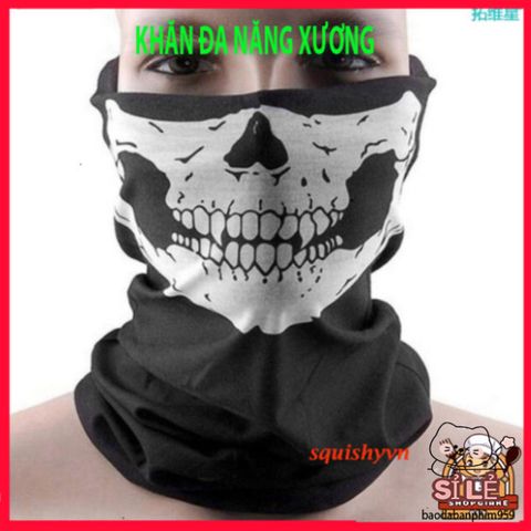 Khăn Phượt Đa Năng Trùm Đầu Bịt Mặt Chống Nắng Chống Bụi Hoa Văn Xương Cho Người Thích Mạo Hiểm và Hoạt Động Ngoài Trời