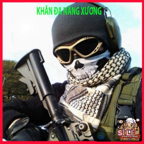 Khẩu Trang Che Mặt 3D Hình Đầu Lâu Punisher - Khăn Đa Năng Cá Tính Cho Thể Thao Ngoài Trời, Chống Nắng và Lạnh
