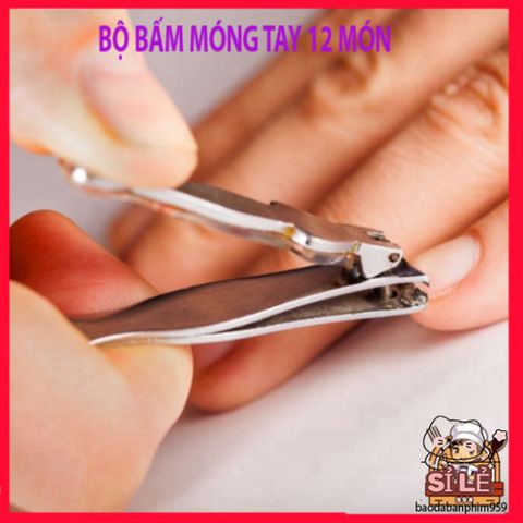 Bộ Dụng Cụ Chăm Sóc Móng Tay 12 Món - Kềm Bấm, Cắt Móng, Hộp Đựng Sang Trọng, Tiện Lợi Giúp Bạn Làm Đẹp Ở Mọi Nơi