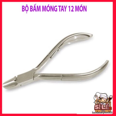Bộ Bấm Móng Tay 12 Món Aulyshop - Dụng Cụ Chăm Sóc Móng Hoàn Hảo, Bao Gồm Kéo Cắt Lông Mũi, Kìm Cắt Da, Máy Nặn Mụn