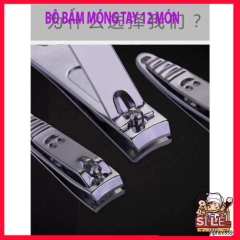 Bộ Dụng Cụ Chăm Sóc Móng Tay 12 Món Đa Năng Bằng Inox Cao Cấp - Bộ Cắt Móng Sang Trọng Tiện Lợi Tại Nhà