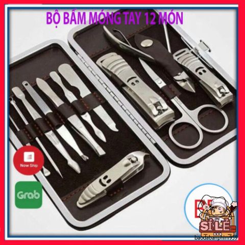 Bộ Dụng Cụ Làm Nail Chuyên Nghiệp 12 Món - Dụng Cụ Cắt Móng Tay Cao Cấp, Tiện Lợi Tại Nhà, Quà Tặng Ý Nghĩa