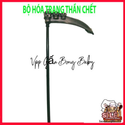 Bộ Trang Phục Thần Chết Halloween - Áo Choàng, Mặt Nạ & Lưỡi Hái Đầy Ma Quái - Phù Hợp Cho Tiệc Tùng, Đồ Hóa Trang Cho Bé & Người Lớn