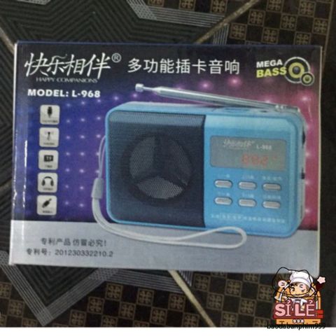 Đài Radio L-968 Mini Bền Bỉ - Âm Thanh Sống Động, Pin Sạc Cao Cấp, Thiết Kế Tiện Lợi, Đồ Chơi Âm Nhạc Cho Người Yêu Thích Nghe Nhạc