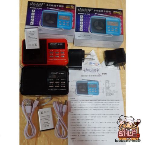 Đài Radio L-968 Mini Bền Bỉ - Âm Thanh Sống Động, Pin Sạc Cao Cấp, Thiết Kế Tiện Lợi, Đồ Chơi Âm Nhạc Cho Người Yêu Thích Nghe Nhạc