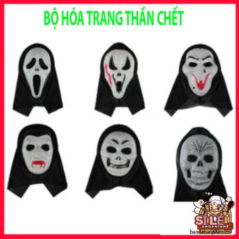 Mặt Nạ Thần Chết Scream Halloween - Phụ Kiện Hóa Trang Kinh Dị Độc Đáo Chất Lượng Cao, Sẵn Sàng Bén Nhạy trong Tiệc Tùng