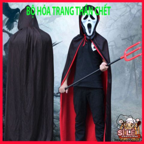 Mặt Nạ Thần Chết Scream Halloween - Phụ Kiện Hóa Trang Kinh Dị Độc Đáo Chất Lượng Cao, Sẵn Sàng Bén Nhạy trong Tiệc Tùng