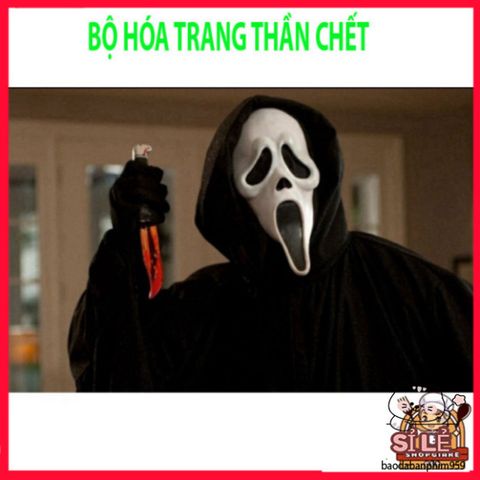 Mặt Nạ Thần Chết Scream Halloween - Phụ Kiện Hóa Trang Kinh Dị Độc Đáo Chất Lượng Cao, Sẵn Sàng Bén Nhạy trong Tiệc Tùng