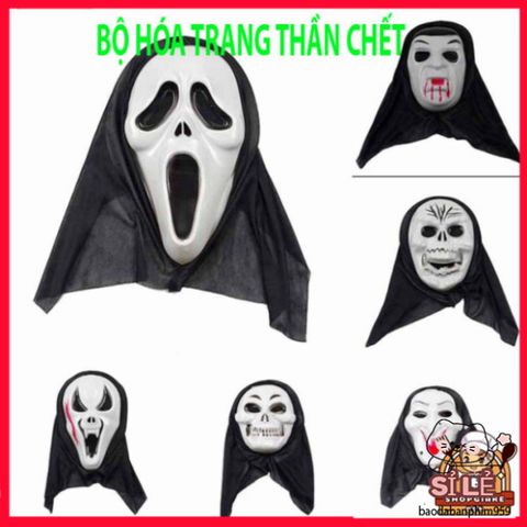 Mặt Nạ Thần Chết Scream Halloween - Phụ Kiện Hóa Trang Kinh Dị Độc Đáo Chất Lượng Cao, Sẵn Sàng Bén Nhạy trong Tiệc Tùng