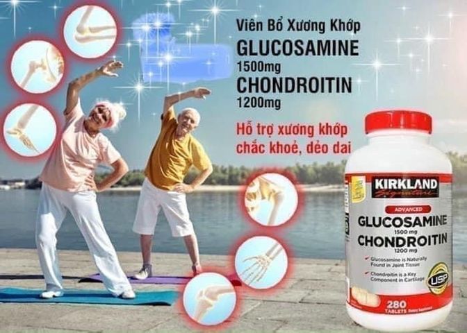 Viên uống bổ khớp Glucosamine Chondroitin Sulfate Kirkland 280 viên - Hỗ trợ xương khớp chất lượng Mỹ