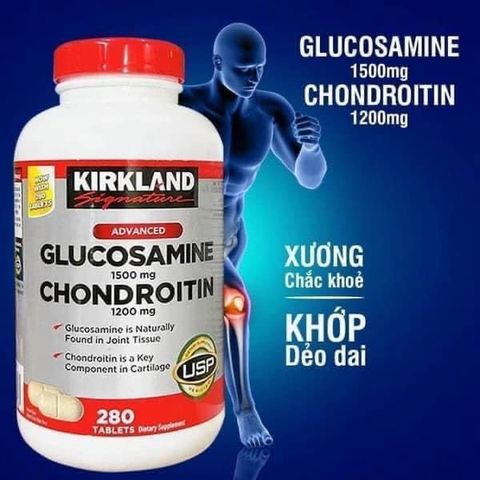 Viên uống bổ khớp Glucosamine Chondroitin Sulfate Kirkland 280 viên - Hỗ trợ xương khớp chất lượng Mỹ