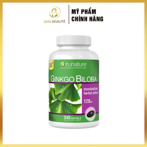 Viên uống bổ não Ginkgo Biloba 340mg Mỹ - Hỗ trợ tăng cường trí nhớ, tập trung và sức khỏe não bộ - Giảm giá 30k cho đơn từ 99k