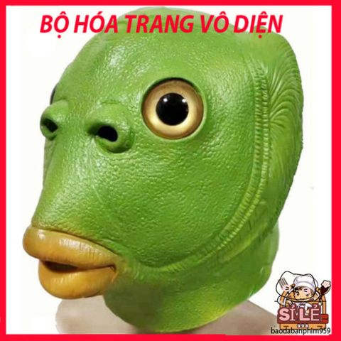 Mặt Nạ Silicon Ếch Xanh Trùm Đầu - Phụ Kiện Cosplay Vui Nhộn, Độc Đáo Cho Tiệc Halloween và Sự Kiện Giải Trí