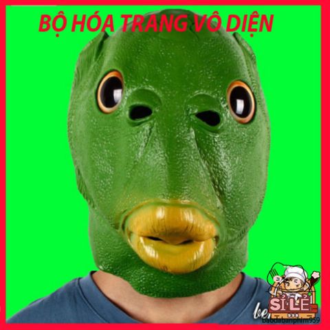 Mặt Nạ Silicon Ếch Xanh Trùm Đầu - Phụ Kiện Cosplay Vui Nhộn, Độc Đáo Cho Tiệc Halloween và Sự Kiện Giải Trí