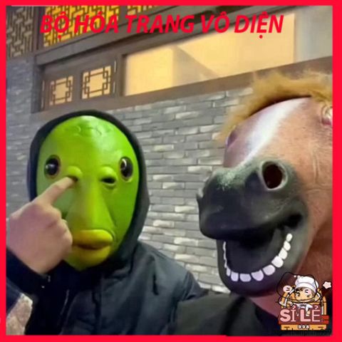 Mặt Nạ Silicon Ếch Xanh Trùm Đầu - Phụ Kiện Cosplay Vui Nhộn, Độc Đáo Cho Tiệc Halloween và Sự Kiện Giải Trí