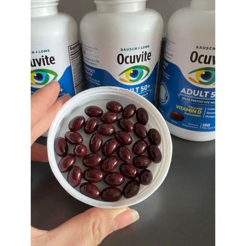 Viên Uống Bổ Mắt Ocuvite 50+ - Hỗ Trợ Thị Lực, Duy Trì Sức Khỏe Mắt - Chai 150 Viên, Thực Phẩm Chức Năng
