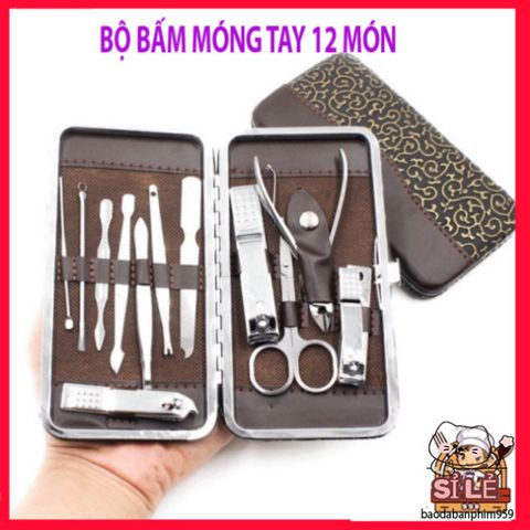 Bộ Dụng Cụ Chăm Sóc Móng Tay 12 Món Chuyên Nghiệp - Thiết Kế Tiện Lợi, Giảm Cân và Làm Đẹp Tại Nhà, Quà Tặng Hoàn Hảo
