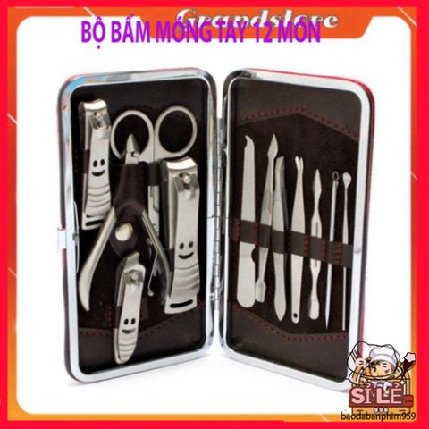 Bộ Dụng Cụ Chăm Sóc Móng Tay 12 Món Chuyên Nghiệp - Thiết Kế Tiện Lợi, Giảm Cân và Làm Đẹp Tại Nhà, Quà Tặng Hoàn Hảo