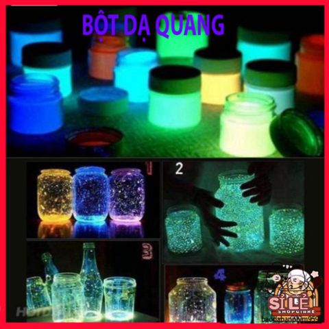Bột Dạ Quang Phát Sáng Trong Bóng Tối 20g - Tạo Nghệ Thuật Độc Đáo, Dễ Dàng Sử Dụng Cho DIY và Thủ Công Mỹ Nghệ