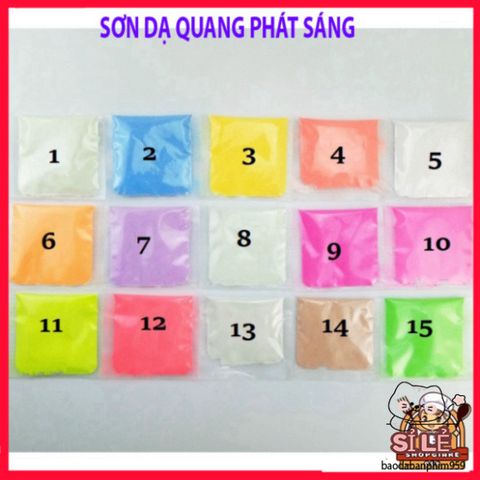 Bột Dạ Quang Mịn 10gr - Trang Trí Sa Bàn, Tiểu Cảnh, DIY Phát Sáng Huyền Diệu, Màu Sắc Độc Đáo cho Không Gian Sống