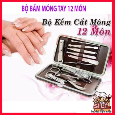 Bộ Dụng Cụ Làm Móng Tay 12 Món - Thiết Kế Sang Trọng và Tiện Lợi, Dụng Cụ Chăm Sóc Móng Tại Nhà, Quà Tặng Độc Đáo Cho Bạn Bè