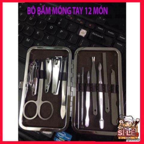 Bộ Dụng Cụ Làm Móng Tay 12 Món - Thiết Kế Sang Trọng và Tiện Lợi, Dụng Cụ Chăm Sóc Móng Tại Nhà, Quà Tặng Độc Đáo Cho Bạn Bè
