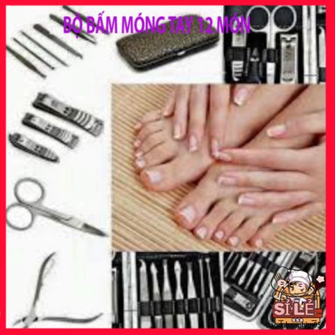 Bộ Dụng Cụ Làm Móng Tay 12 Món - Thiết Kế Sang Trọng và Tiện Lợi, Dụng Cụ Chăm Sóc Móng Tại Nhà, Quà Tặng Độc Đáo Cho Bạn Bè