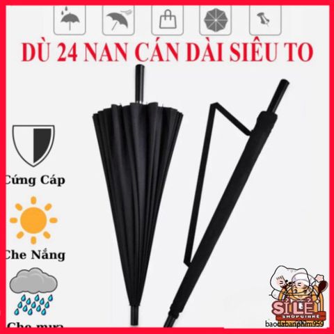 Ô Che Mưa Cao Cấp 24 Nan - Dù Chống Nắng, Chống Mưa Siêu Bền, Vải Chống Thấm, Thiết Kế Thông Minh, Bảo Vệ Da Xuất Sắc