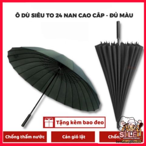 Ô Che Mưa Cao Cấp 24 Nan - Dù Chống Nắng, Chống Mưa Siêu Bền, Vải Chống Thấm, Thiết Kế Thông Minh, Bảo Vệ Da Xuất Sắc