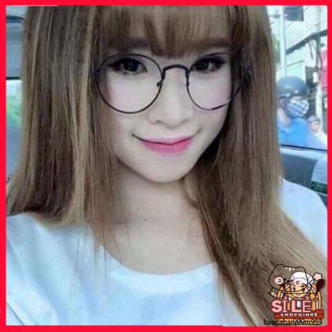 Mắt Kính Ngố Nobita - Kính Tròn Phong Cách Thầy Bói Thời Trang Nam Nữ - Phụ Kiện Kiểu Dáng Hàn Quốc Kèm Kẹp Tóc Xinh Đẹp