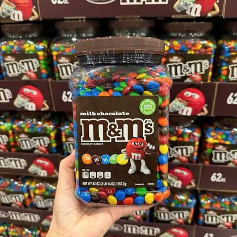 Hũ Socola M&Ms Mỹ Khổng Lồ 1.75kg - Kẹo Đậu Phộng và Socola Béo Ngậy - Món Ngọt Yêu Thích Toàn Cầu