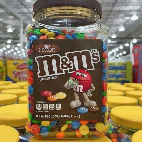 Hũ Socola M&Ms Mỹ Khổng Lồ 1.75kg - Kẹo Đậu Phộng và Socola Béo Ngậy - Món Ngọt Yêu Thích Toàn Cầu