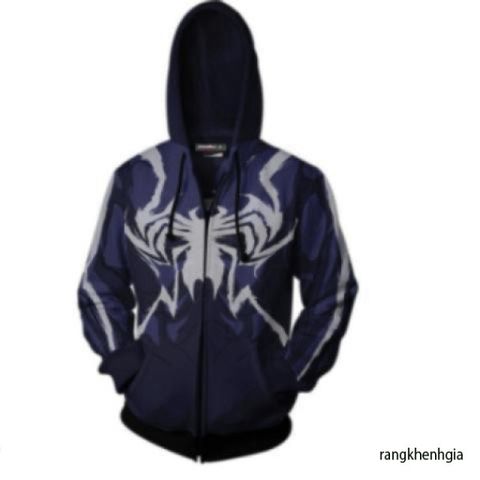 Áo Khoác 3D Hình Siêu Anh Hùng Spider-Man Marvel - Phong Cách Độc Đáo Có Mũ, Kích Thước Lớn cho Fans  Marvel
