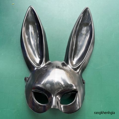 Mặt Nạ Thỏ Bunny Đen Trắng Tai Dài - Phụ Kiện Hóa Trang Halloween Cho Cả Nam Nữ, Độc Đáo, Giao Hàng Nhanh Chóng