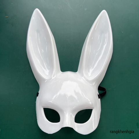Mặt Nạ Thỏ Bunny Đen Trắng Tai Dài - Phụ Kiện Hóa Trang Halloween Cho Cả Nam Nữ, Độc Đáo, Giao Hàng Nhanh Chóng