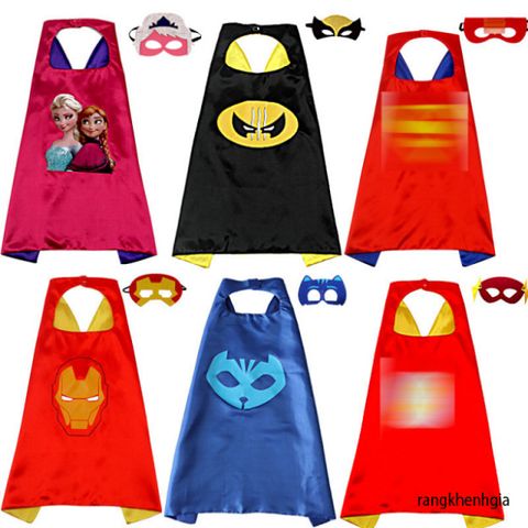 Áo Choàng Halloween Hai Lớp Ultraman Cho Trẻ Em - Trang Phục Siêu Anh Hùng Thú Vị cho Bé - Đạo Cụ Hóa Trang Chất Lượng Cao
