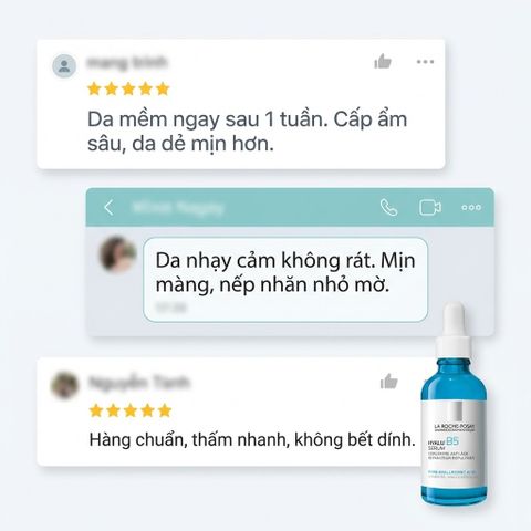 Tinh Chất Cấp Ẩm Phục Hồi Da La Roche-Posay Hyalu B5 Serum 30ml - Giúp Da Căng Mịn & Hỗ Trợ Làm Dịu Da Nhạy Cảm