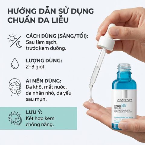 Tinh Chất Cấp Ẩm Phục Hồi Da La Roche-Posay Hyalu B5 Serum 30ml - Giúp Da Căng Mịn & Hỗ Trợ Làm Dịu Da Nhạy Cảm
