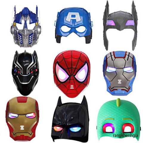 Mặt Nạ Hacker Phát Sáng Halloween Đèn LED Nhiều Màu - Mặt Nạ Cosplay Độc Đáo Cho Trẻ Em và Người Lớn Tham Dự Tiệc Hóa Trang