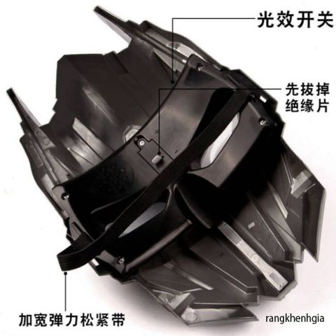 Mặt Nạ Hacker Phát Sáng Halloween Đèn LED Nhiều Màu - Mặt Nạ Cosplay Độc Đáo Cho Trẻ Em và Người Lớn Tham Dự Tiệc Hóa Trang
