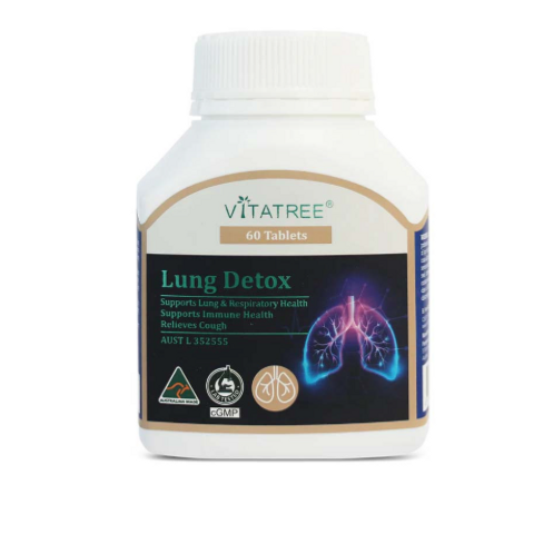 Viên Uống Hỗ Trợ Thải Độc Phổi Vitatree Lung Detox 60 viên - Sản phẩm Từ Úc Giúp Chăm Sóc Hệ Hô Hấp và Thanh Lọc Cơ Thể