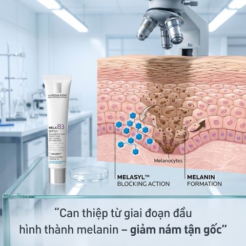 Kem Dưỡng Chống Nám La Roche-Posay Mela B3 40ml - Hỗ Trợ Làm Sáng Da, Mờ Đốm Nâu, Chống Nắng SPF30, Niacinamide, Melasyl