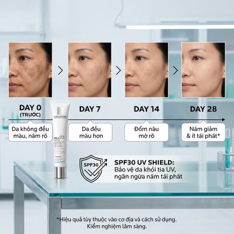 Kem Dưỡng Chống Nám La Roche-Posay Mela B3 40ml - Hỗ Trợ Làm Sáng Da, Mờ Đốm Nâu, Chống Nắng SPF30, Niacinamide, Melasyl