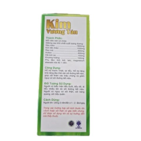 Kim Vương Tán - Thực Phẩm Chức Năng Hỗ Trợ Đào Thải Sỏi Đường Tiết Niệu, Giảm Tiểu Buốt, Tiểu Rắt, Nguy Cơ Sỏi Thận