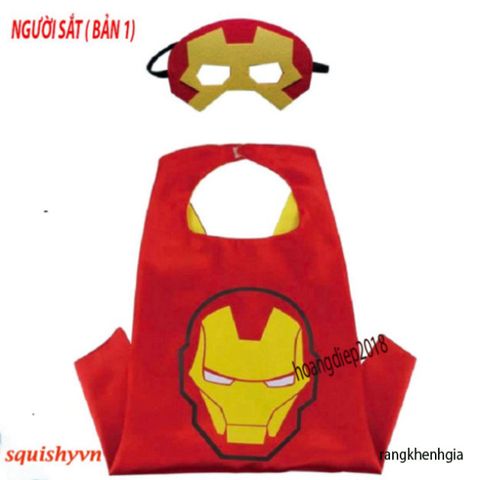 Bộ Trang Phục Người Sắt Iron Man Cho Bé - Áo Choàng Satin Và Mặt Nạ Siêu Anh Hùng Marvel Cho Trẻ Em, Quà Sinh Nhật Thú Vị
