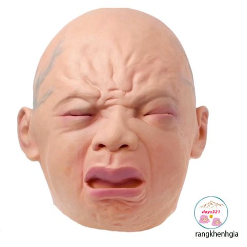 Mặt Nạ EM BÉ KHÓC Halloween - Phiên Bản Đặc Biệt Đức từ TikTok, Đồ Hóa Trang 3D Cho Cosplay và Tiệc Halloween