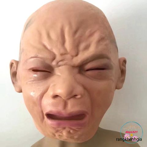 Mặt Nạ EM BÉ KHÓC Halloween - Phiên Bản Đặc Biệt Đức từ TikTok, Đồ Hóa Trang 3D Cho Cosplay và Tiệc Halloween