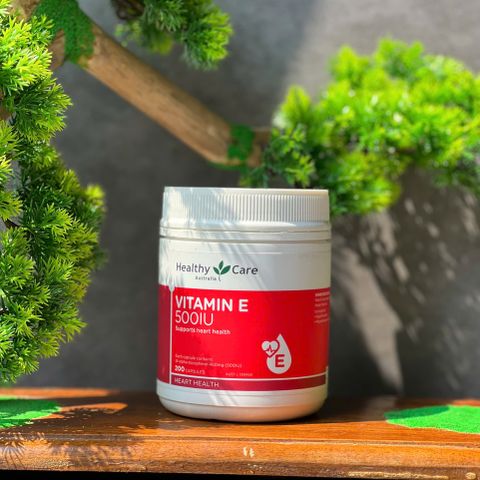Vitamin E Healthy Care 500IU - Viên Uống Bổ Sung Chống Oxy Hóa, Hỗ Trợ Tim Mạch, Làm Đẹp Da, Chăm Sóc Tóc - Hàng Úc 200 Viên