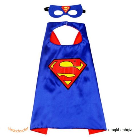 Bộ đồ choàng Siêu Nhân Ultraman kèm mặt nạ satin vải lụa cho bé trai, bé gái - Trang phục hóa trang siêu anh hùng cực chất